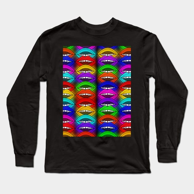 Fangs Long Sleeve T-Shirt by JadeGair